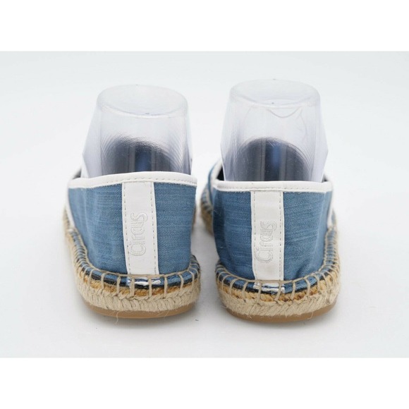 Sam Edelman Leni Flats Women 8 Espadrille Blue Fabric Fries B4 Guys Slip On Shoe - Picture 7 of 9